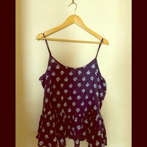 Old Navy peplum printed tank